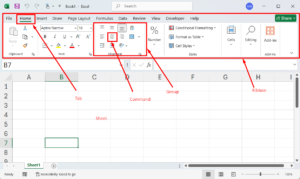 Thanh ribbon trong Excel