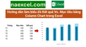 Hướng dẫn làm biểu đồ Kết quả Vs. Mục tiêu bằng Column Chart trong Excel