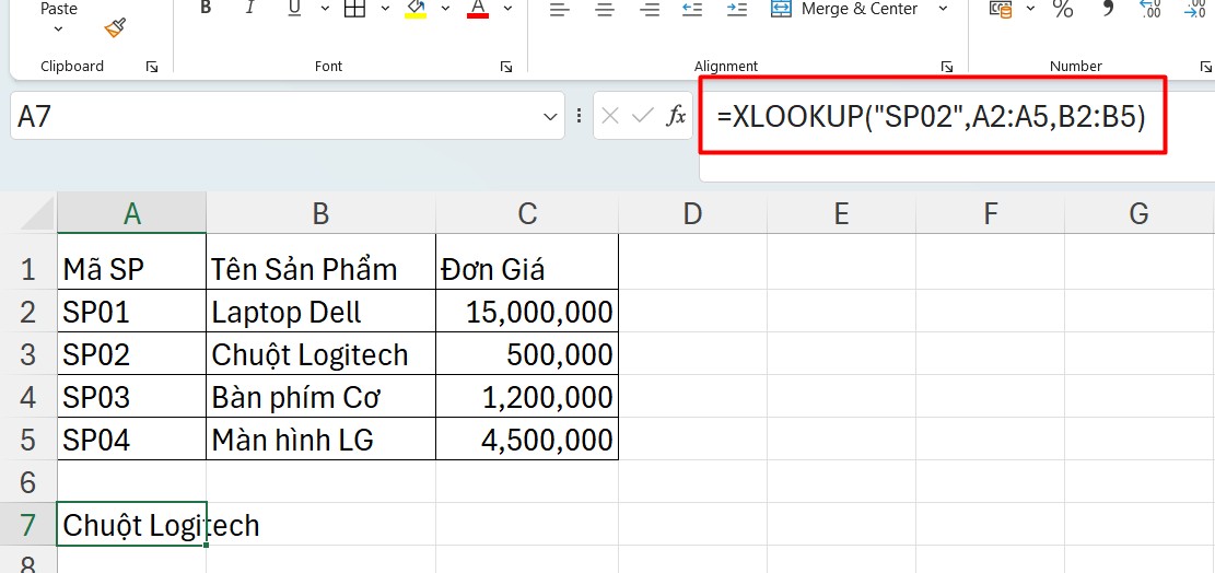 XLOOKUP_Tìm kiếm cơ bản (Thay thế VLOOKUP)