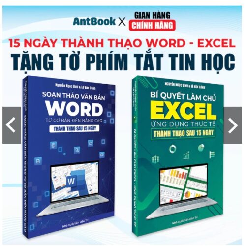 Sách Word - Excel Bộ 2 Cuốn Tin Học Văn Phòng Thành Thạo Sau 15 Ngày - Có Tặng Kèm Video Hướng Dẫn