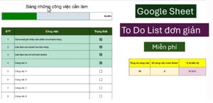 To Do List đơn giản với Google Sheet
